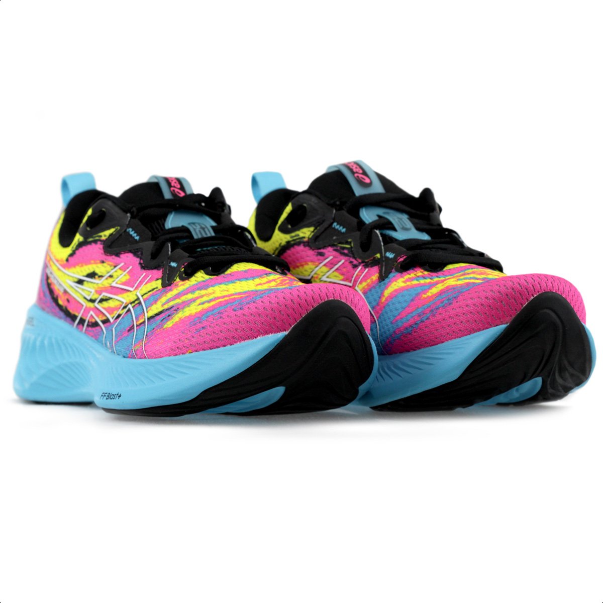 Tenis Asics Gel Cumulus 25 Color Injection Rosa Azul e Amarelo - Masculino Multicores 3