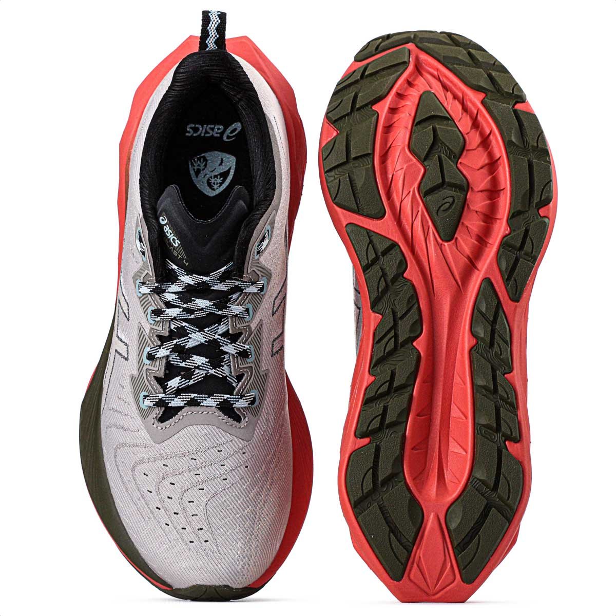 Tenis Asics Novablast 4 TR Cinza e Laranja - Masculino Cinza/Vermelho 5