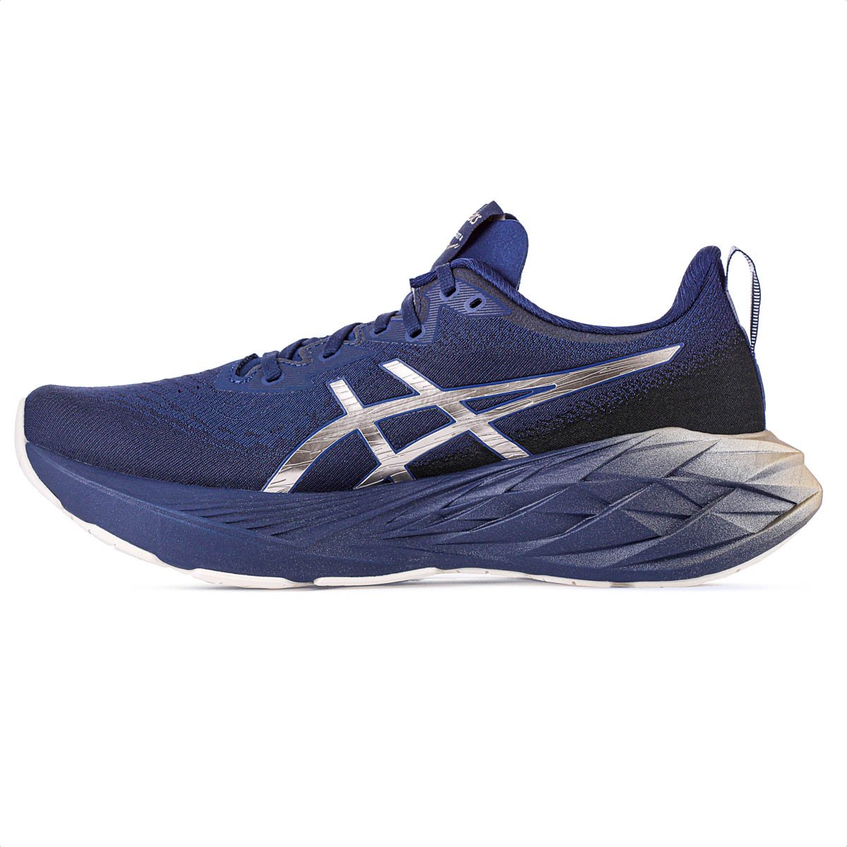 Tenis Asics Novablast 4 Platinum Azul Marinho e dourado - Masculino  Azul Escuro 3