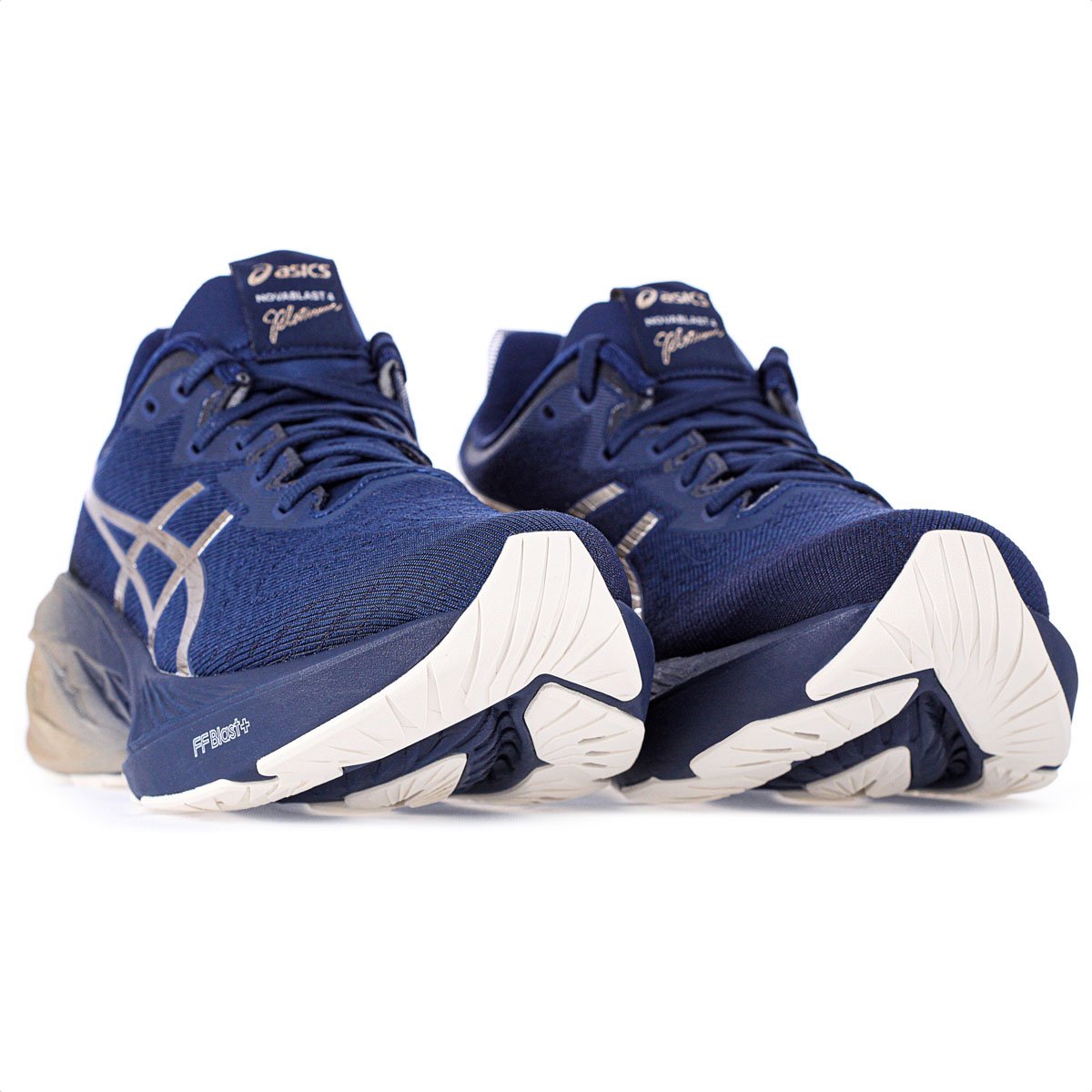 Tenis Asics Novablast 4 Platinum Azul Marinho e dourado - Masculino  Azul Escuro 4