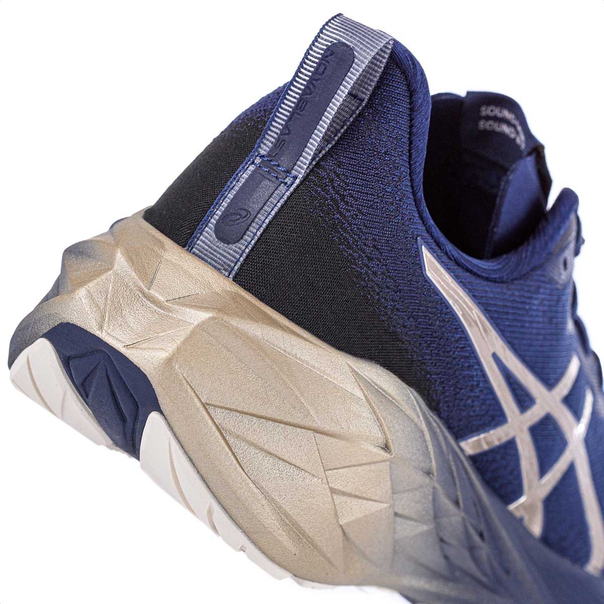 Tenis Asics Novablast 4 Platinum Azul Marinho e dourado - Masculino  Azul Escuro 9