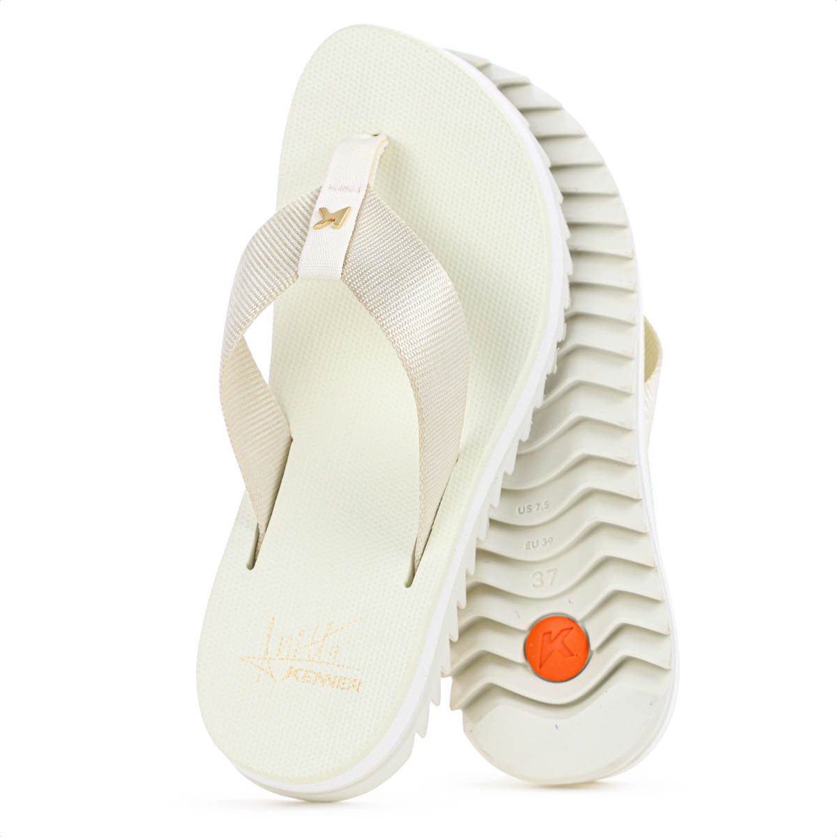 Chinelo Kenner Kyra Anitta Off White e Bege - Feminino Branco 10