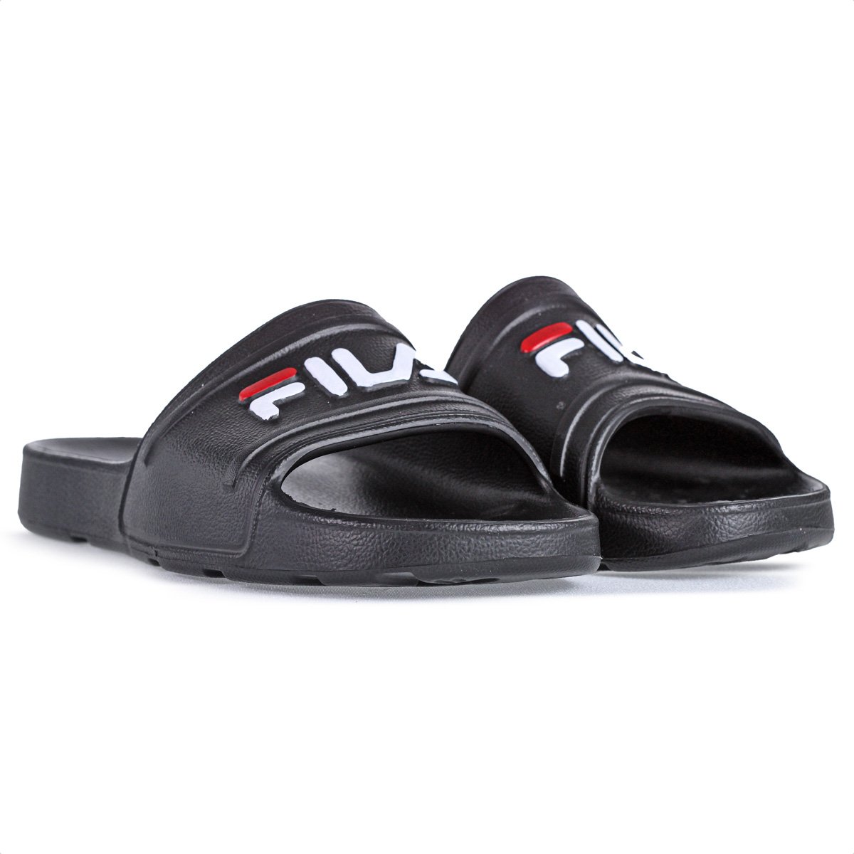 Chinelo Fila Sleek Slide Preto e Branco - Masculino Preto 4