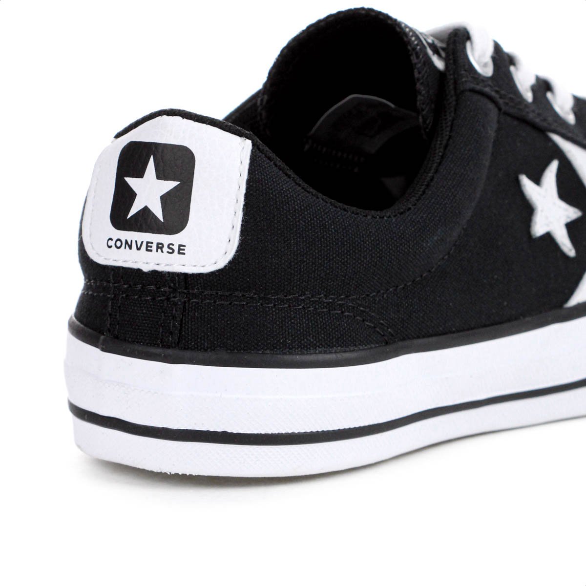 Tenis Converse All Star Player Cano Baixo Preto e Branco - Feminino Preto 7