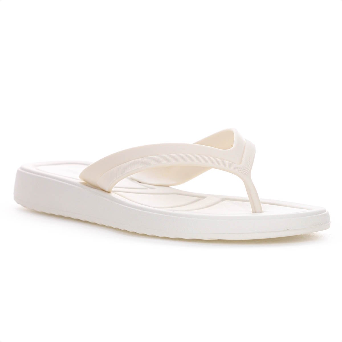 Chinelo Moleca Tira Pronta Pvc Off White - Feminino