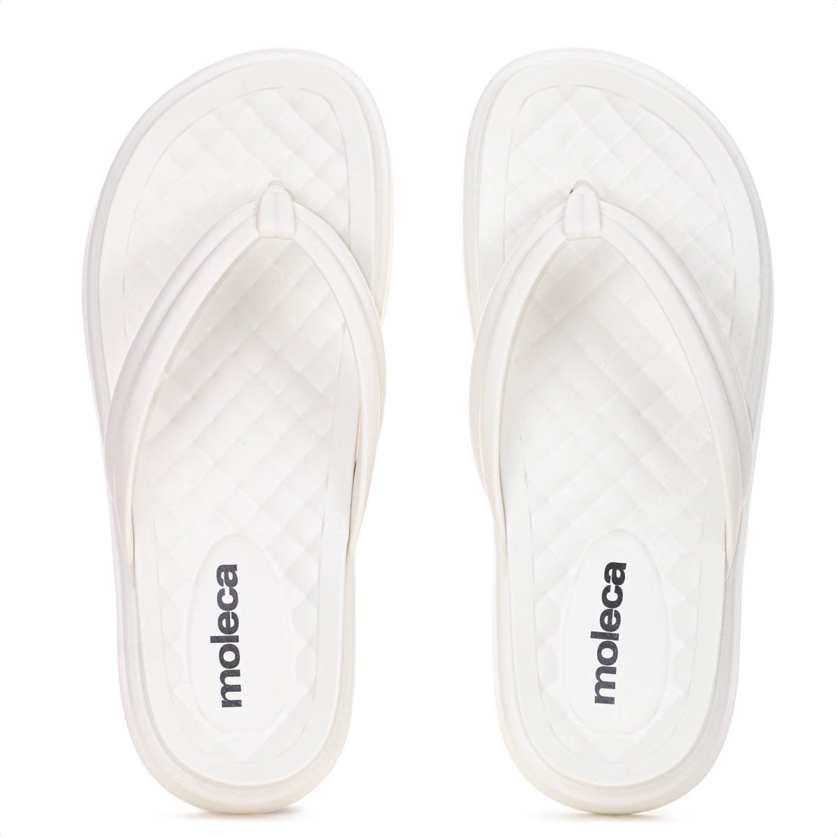 Chinelo Moleca Tira Pronta Pvc Sola Alta Off White - Feminino