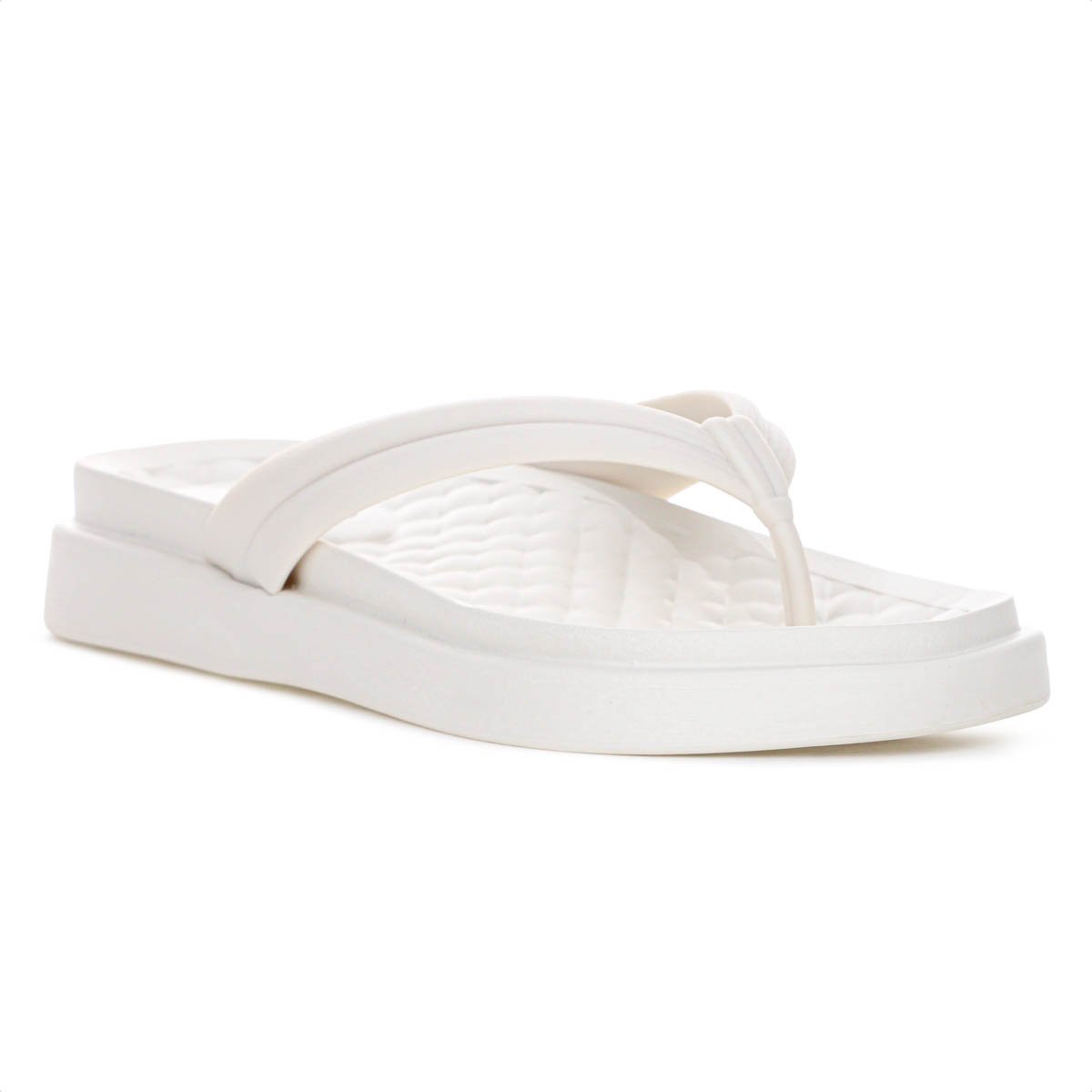 Chinelo Moleca Tira Pronta Pvc Sola Alta Off White - Feminino Off White 2