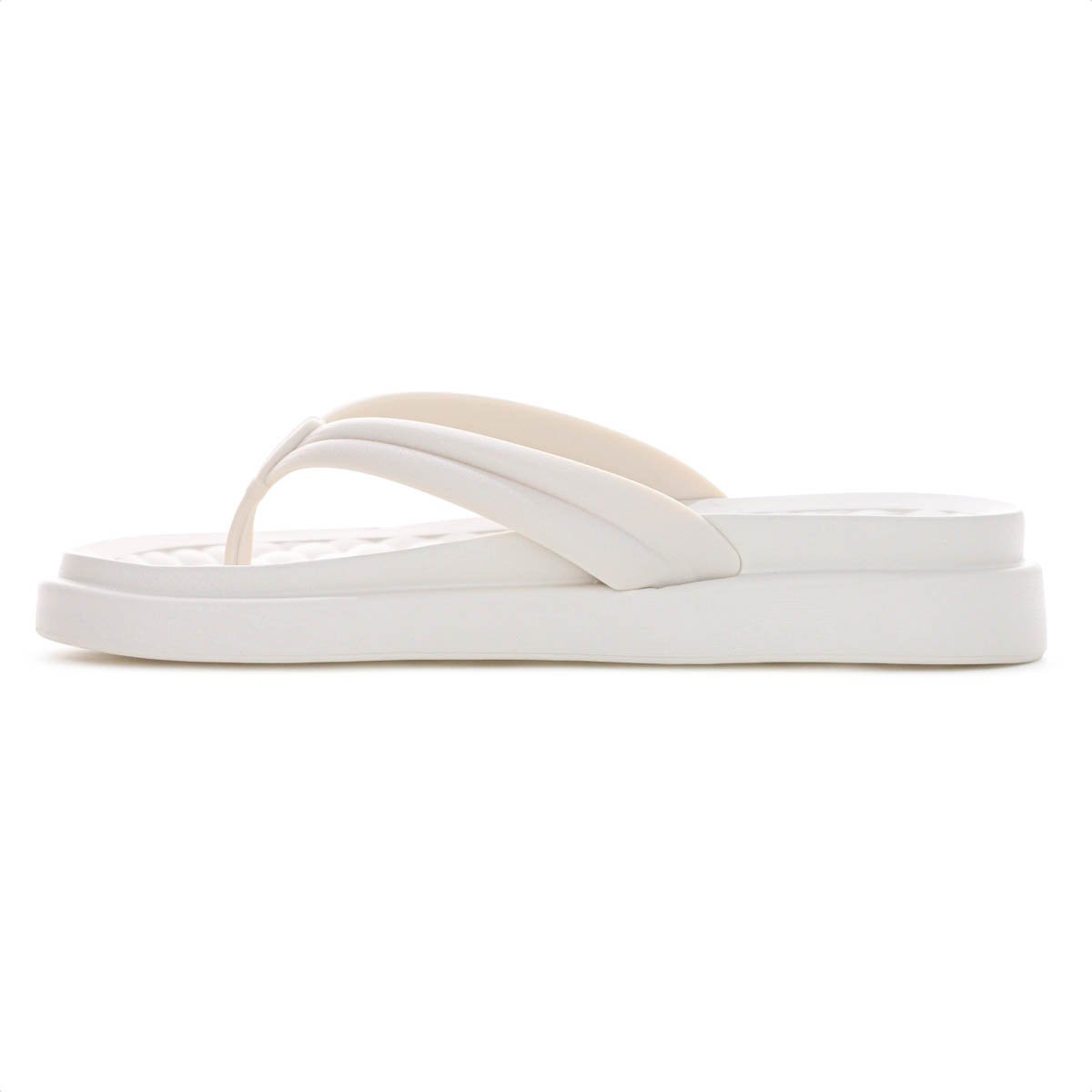Chinelo Moleca Tira Pronta Pvc Sola Alta Off White - Feminino Off White 3