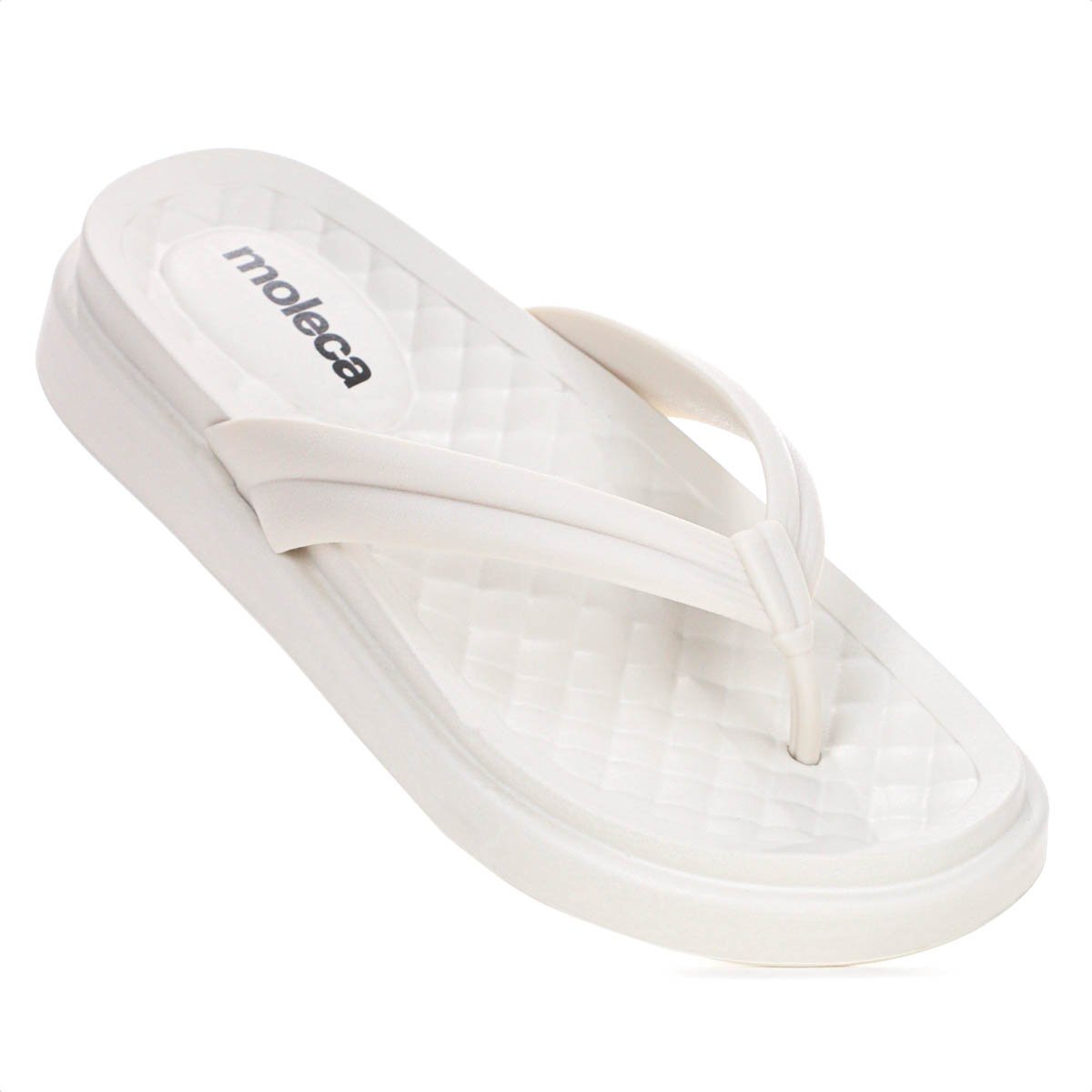 Chinelo Moleca Tira Pronta Pvc Sola Alta Off White - Feminino Off White 4