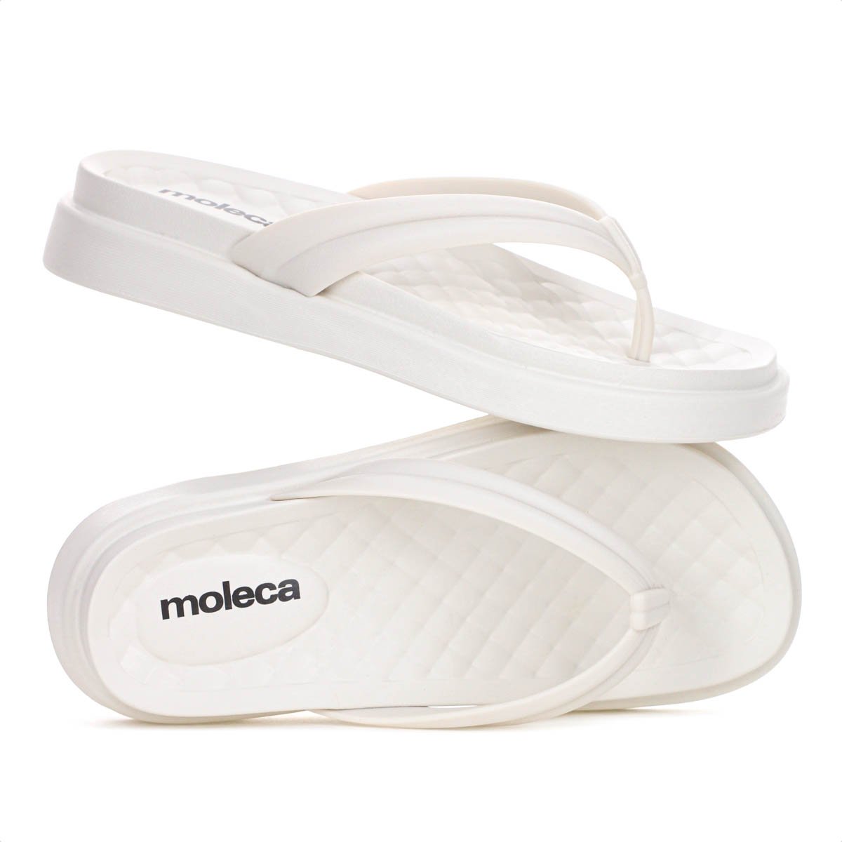 Chinelo Moleca Tira Pronta Pvc Sola Alta Off White - Feminino Off White 9