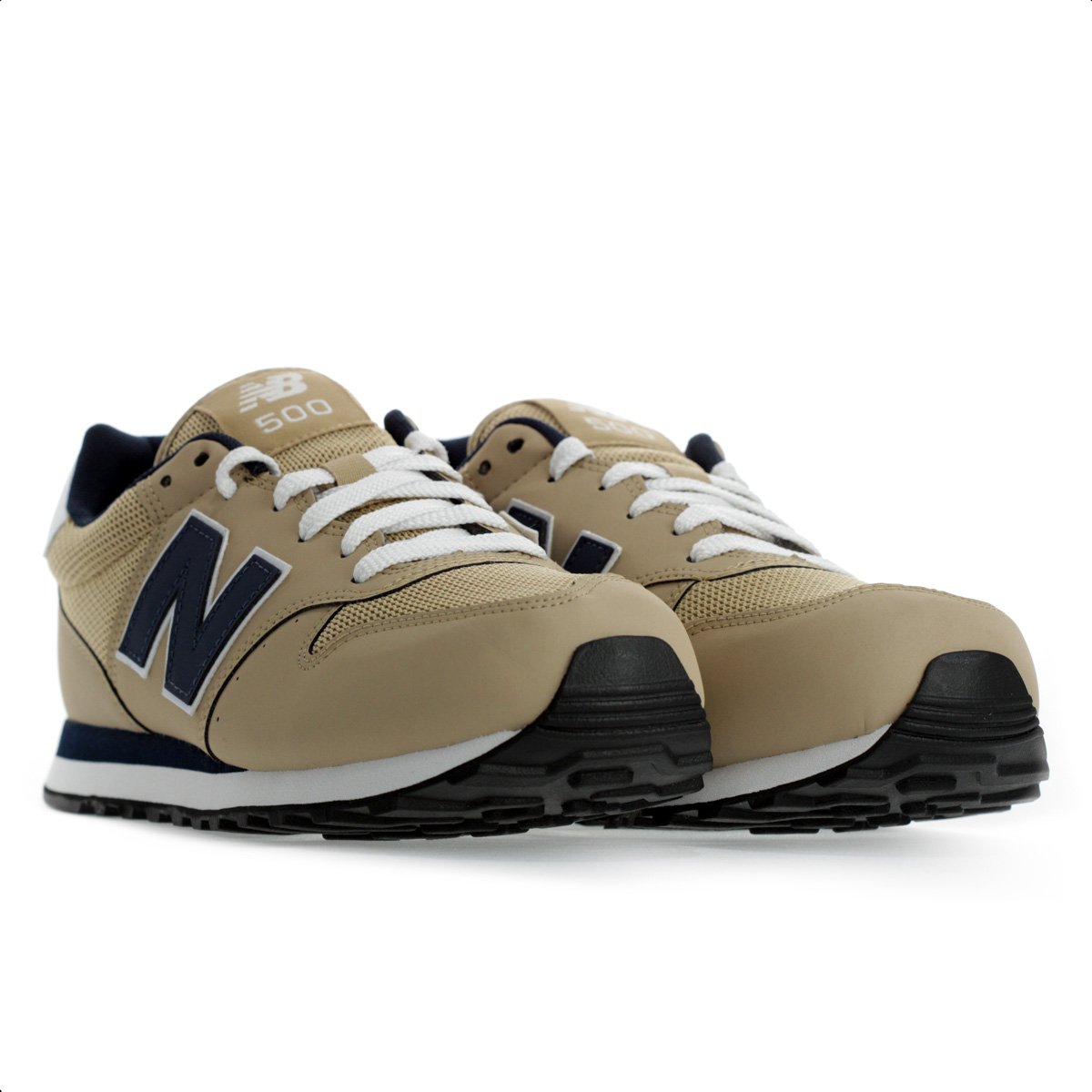 Tenis New Balance 500V2 Bege e Marinho - Masculino Bege 4