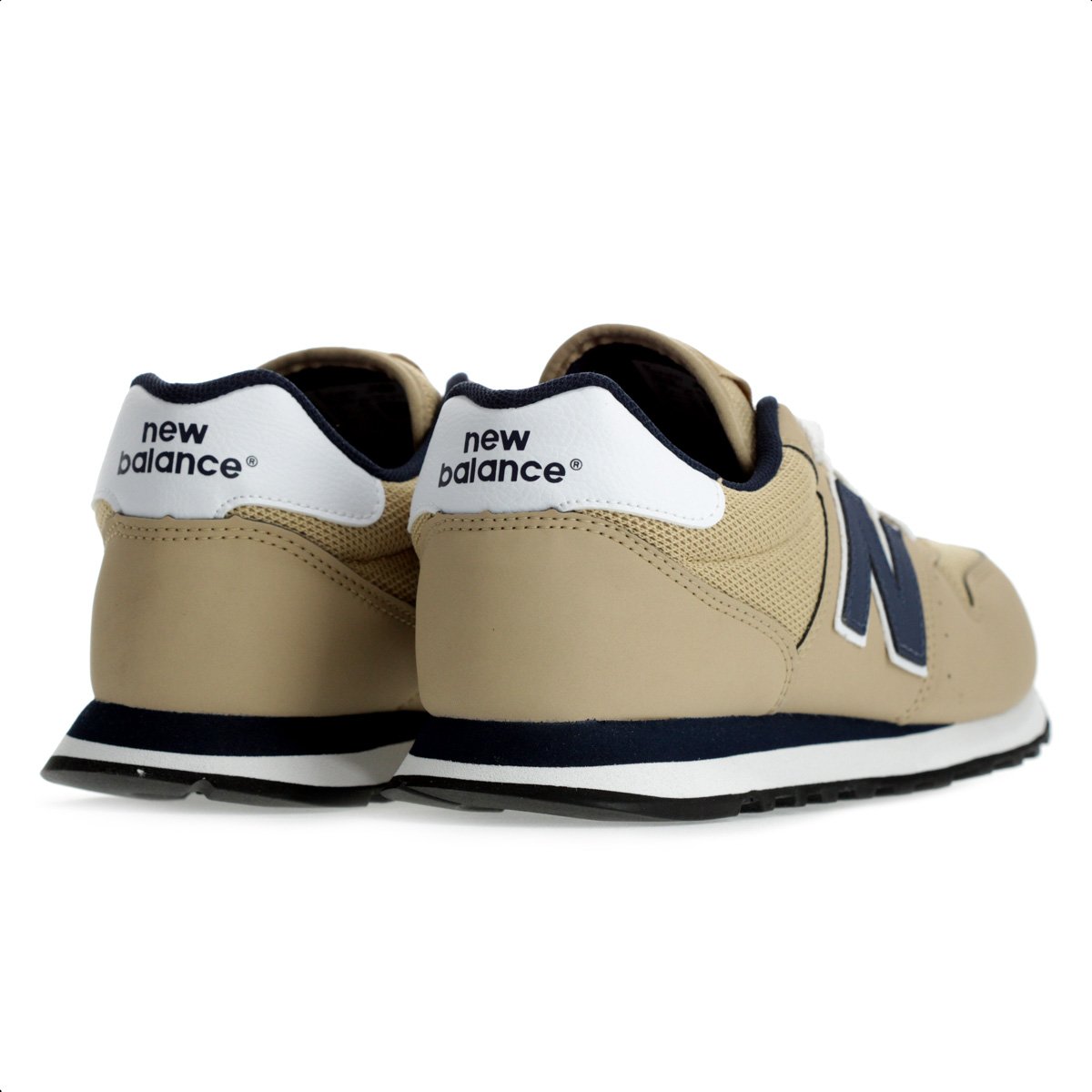 Tenis New Balance 500V2 Bege e Marinho - Masculino Bege 5