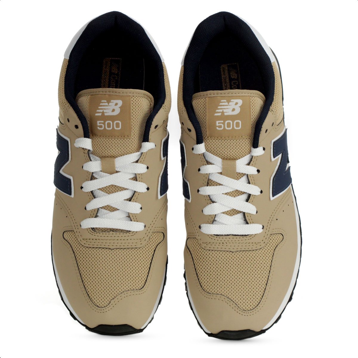 Tenis New Balance 500V2 Bege e Marinho - Masculino Bege 6