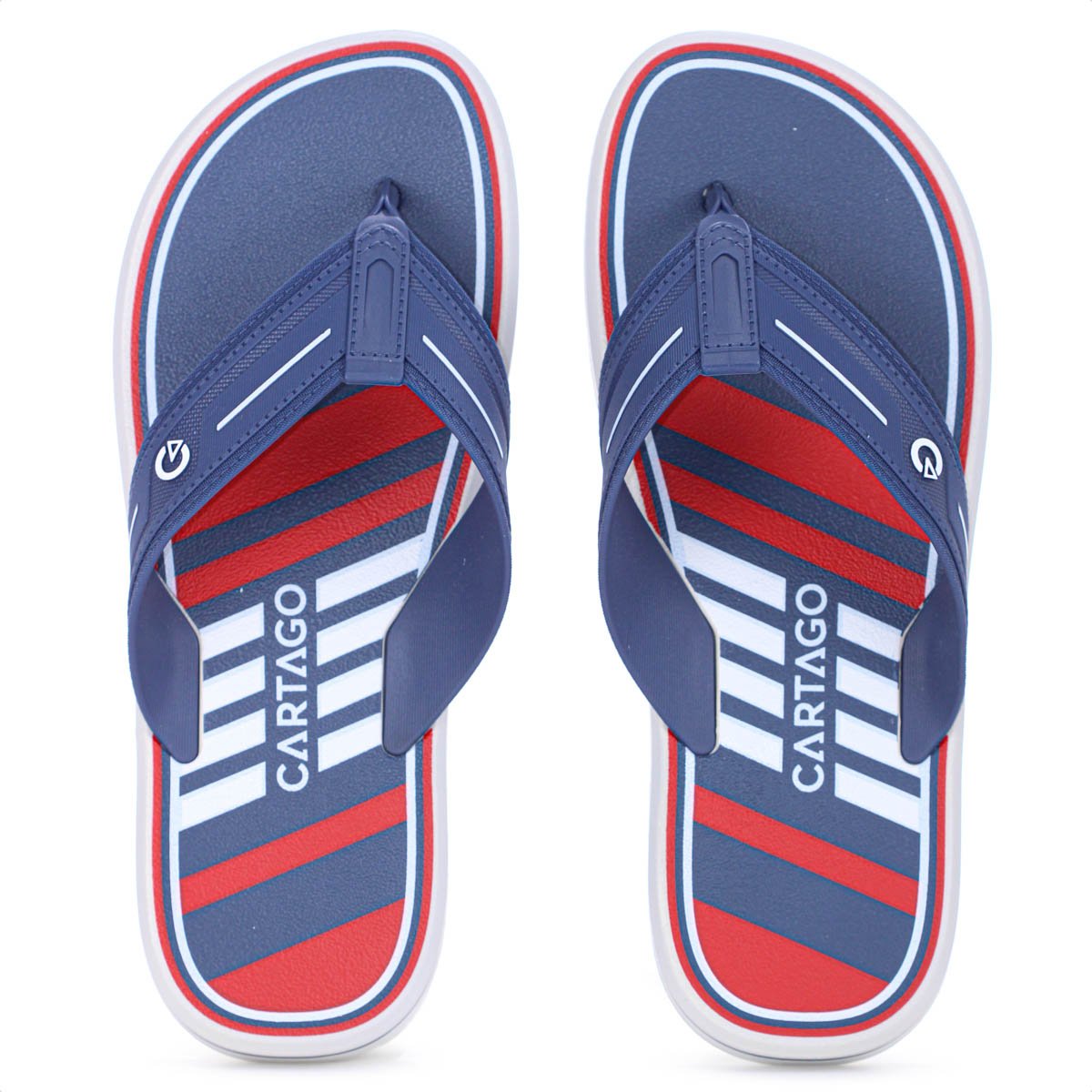 Chinelo Cartago Palermo II Azul Vermelho e Cinza - Masculino