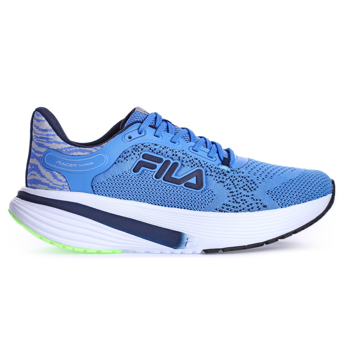 Tenis Fila Racer Nairobi Azul Claro e Cinza - Masculino  Azul 2