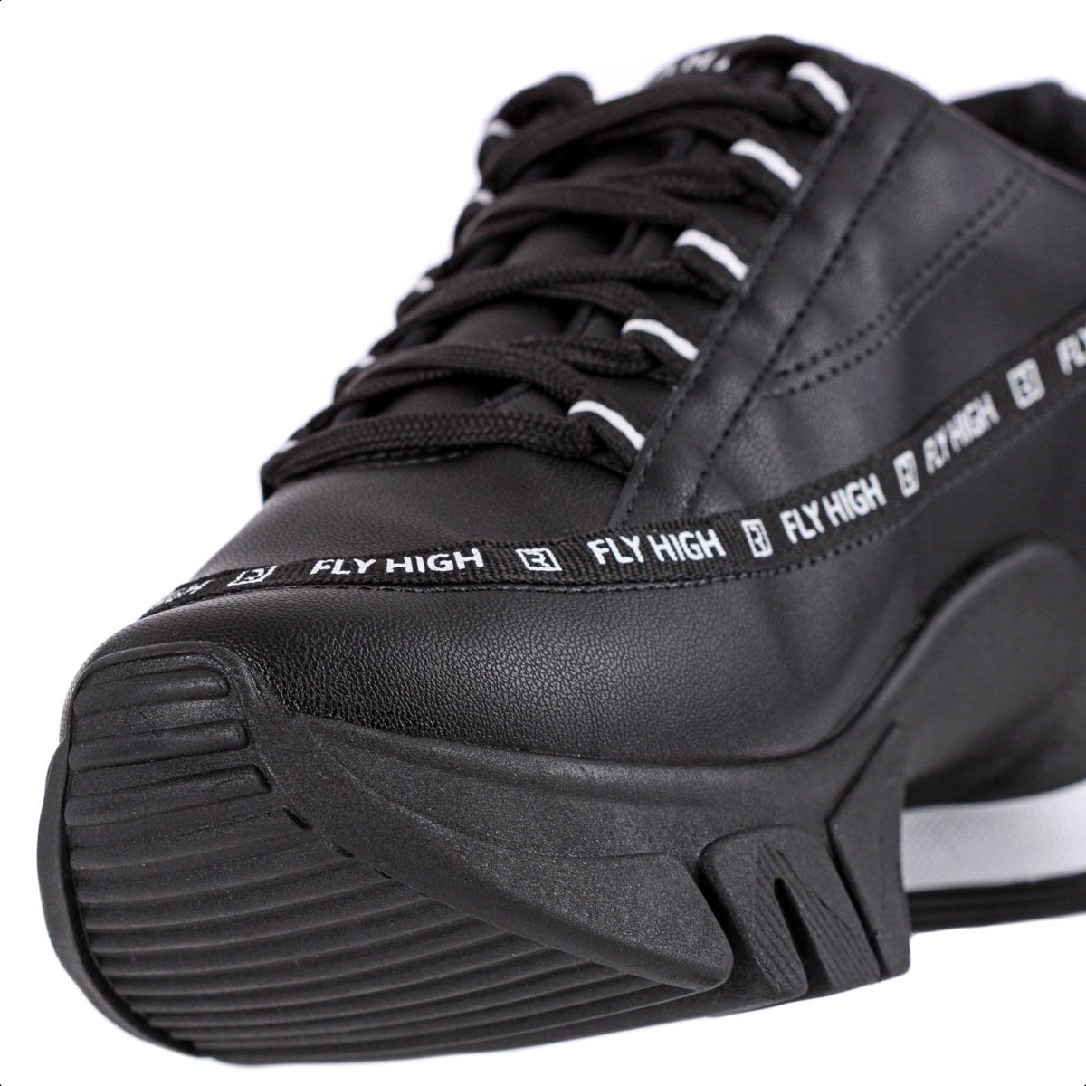 Tenis Ramarim Plataforma 2380104 Preto e Branco - Feminino Preto 8