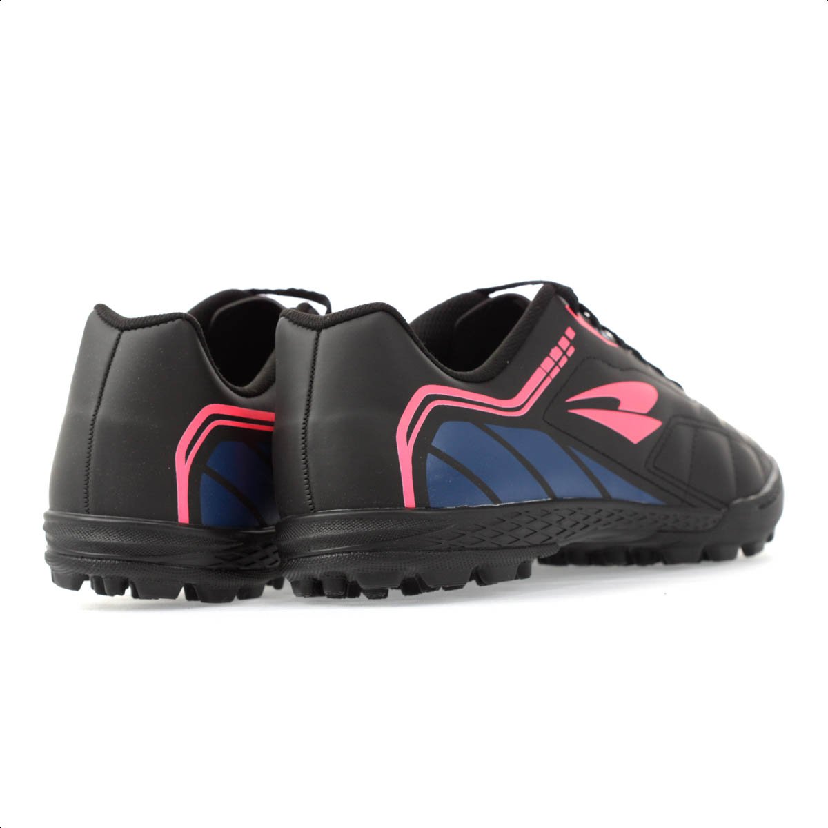 Chuteira Dray Society 329 Preto e Coral - Masculina Preto 4