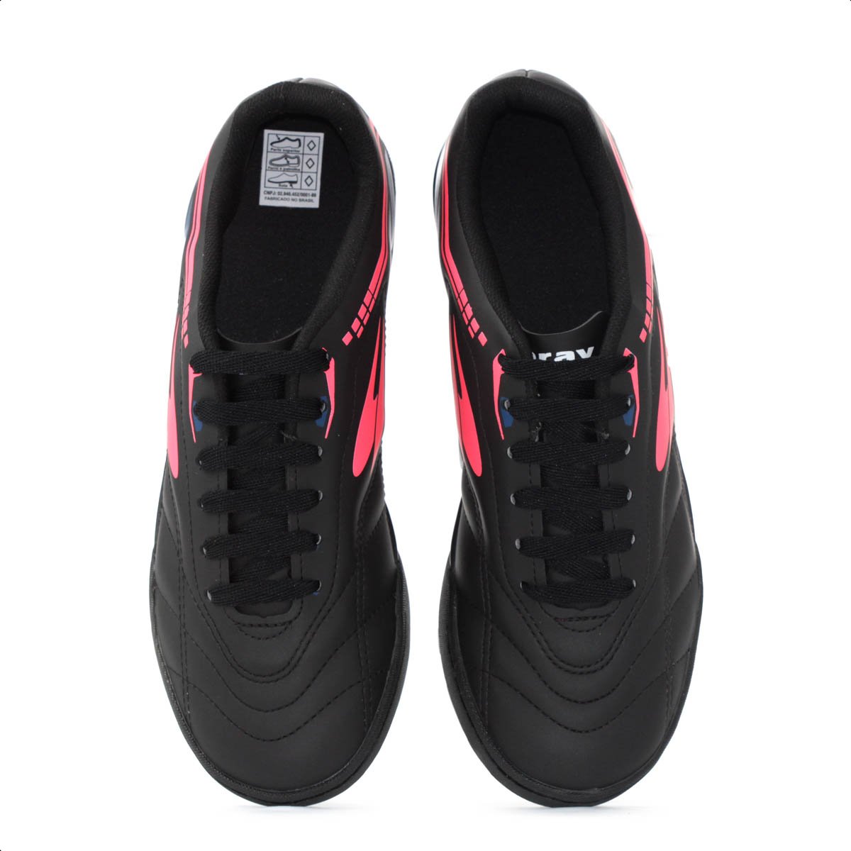 Chuteira Dray Society 329 Preto e Coral - Masculina Preto 5