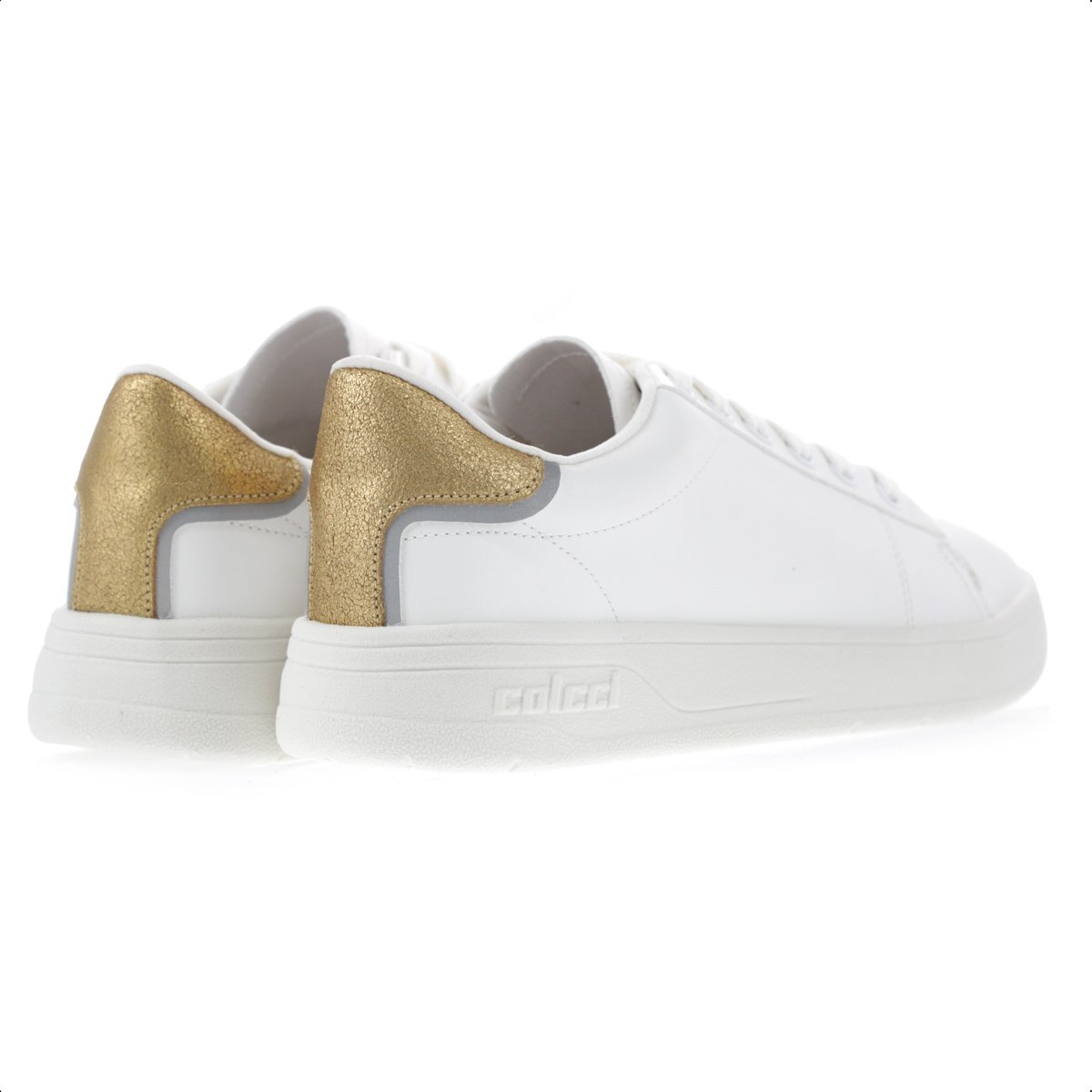 Tenis Colcci Basic College Branco e Ouro - Feminino Branco 4