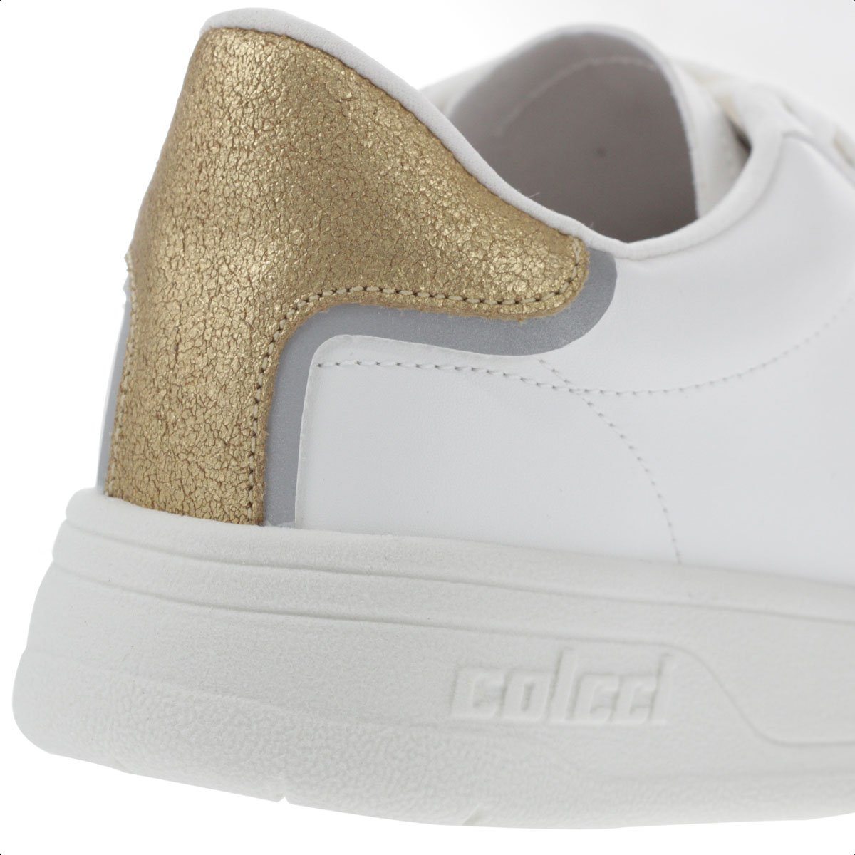 Tenis Colcci Basic College Branco e Ouro - Feminino Branco 8