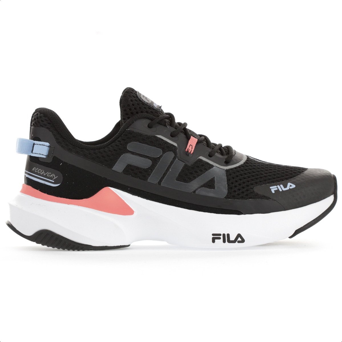 Tenis Fila Recovery Preto e Branco - Feminino