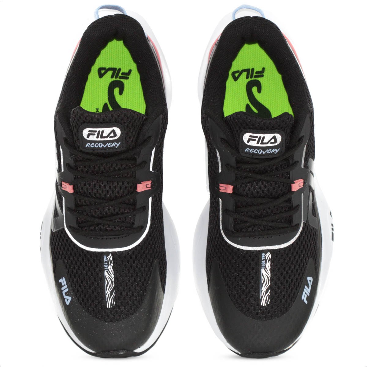 Tenis Fila Recovery Preto e Branco - Feminino Preto 5