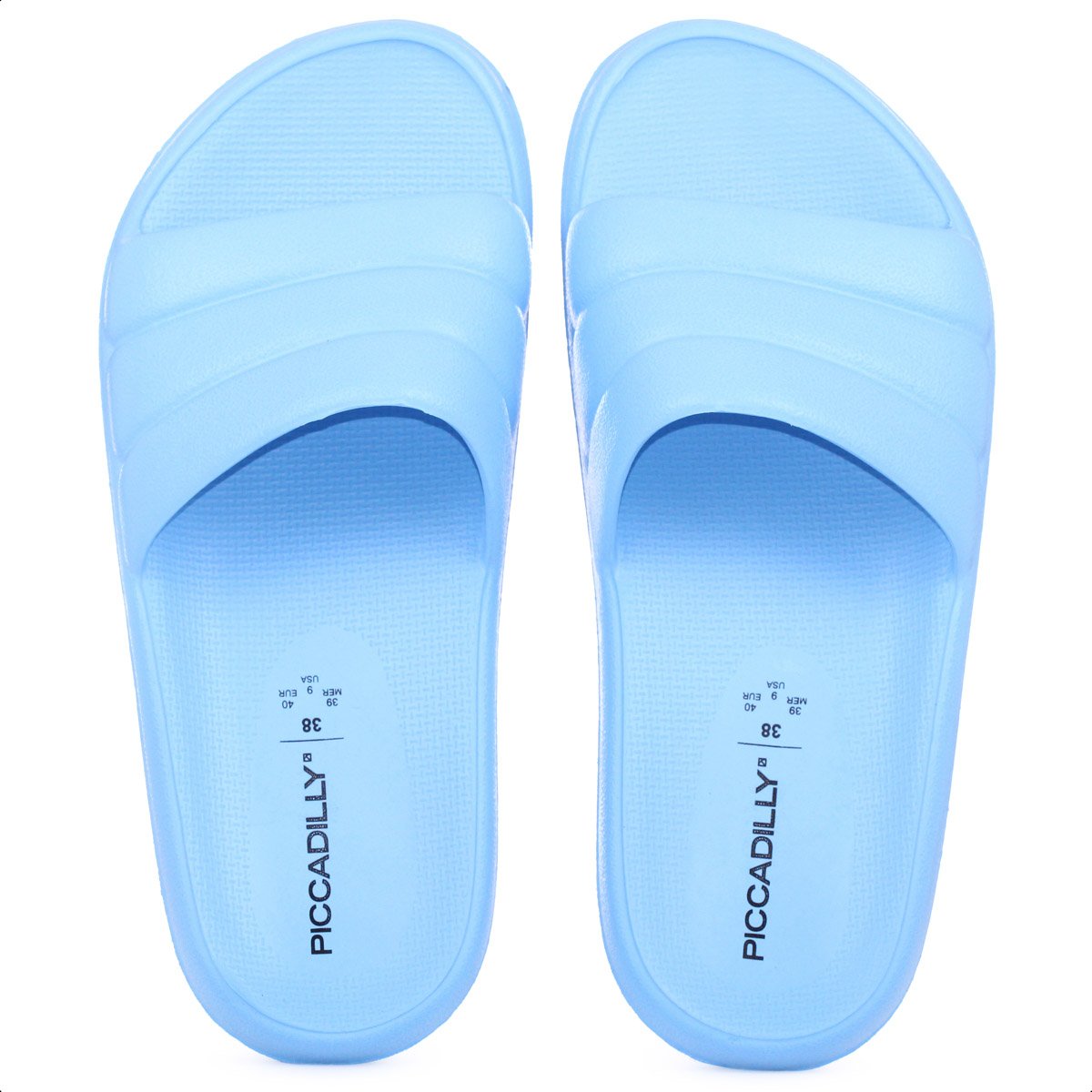 Chinelo Piccadilly Slide Marshmallow Azul Celeste - Feminino Azul 5