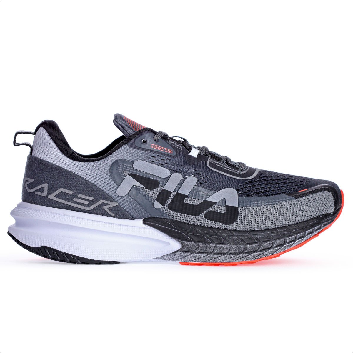 Tenis Fila Racer T2 S Grafite Preto e Coral - Masculino