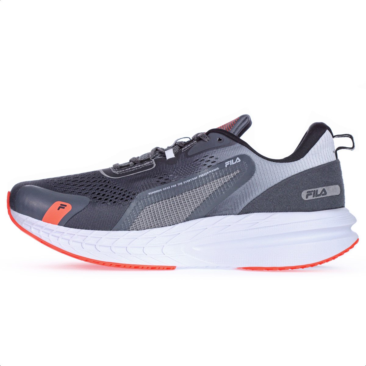 Tenis Fila Racer T2 S Grafite Preto e Coral - Masculino Cinza 3