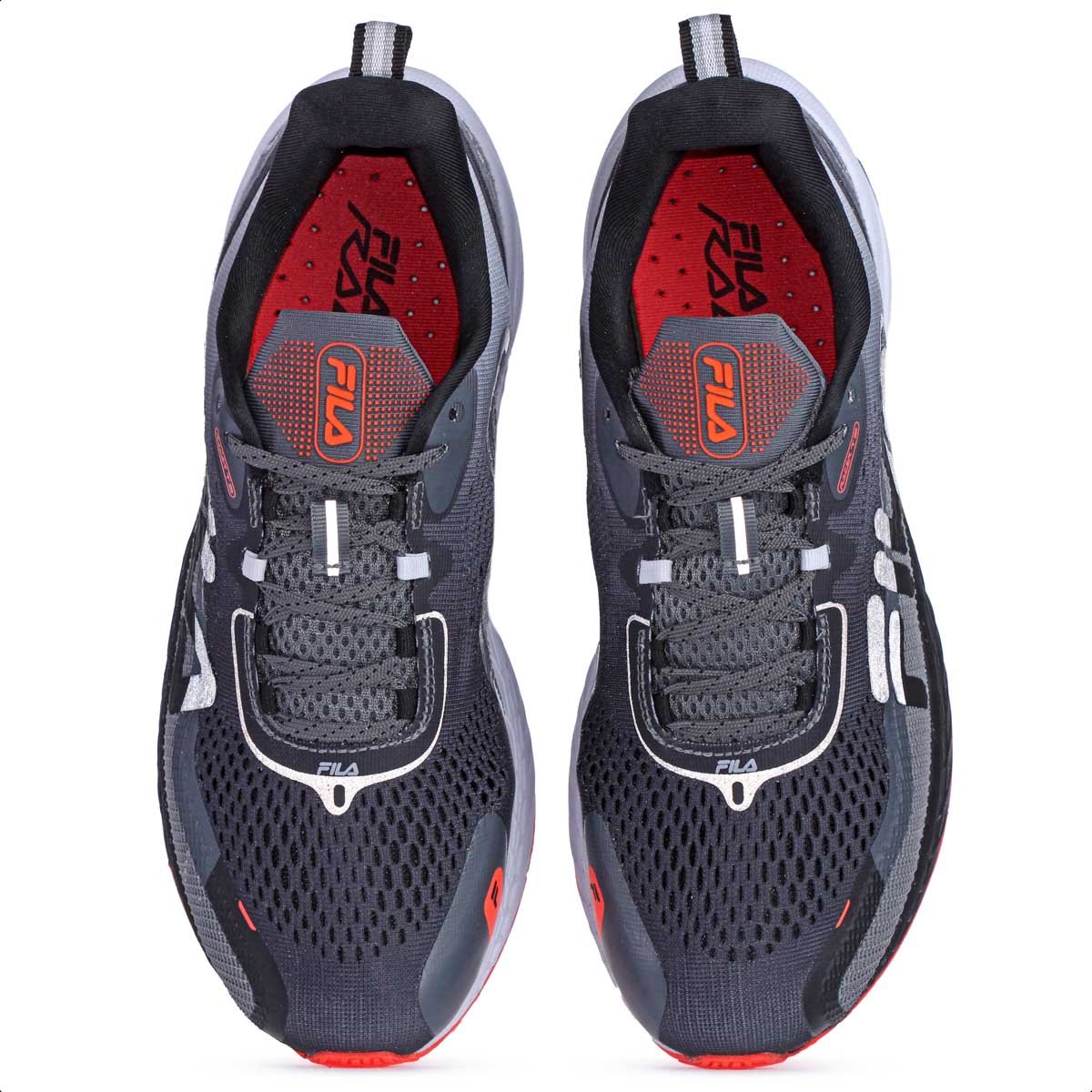 Tenis Fila Racer T2 S Grafite Preto e Coral - Masculino Cinza 6