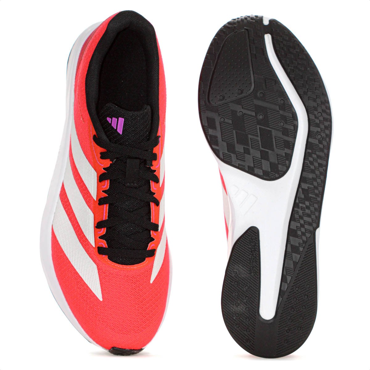 Tenis Adidas Duramo RC2 Vermelho Neon Branco e Lilas - Masculino         Vermelho 4