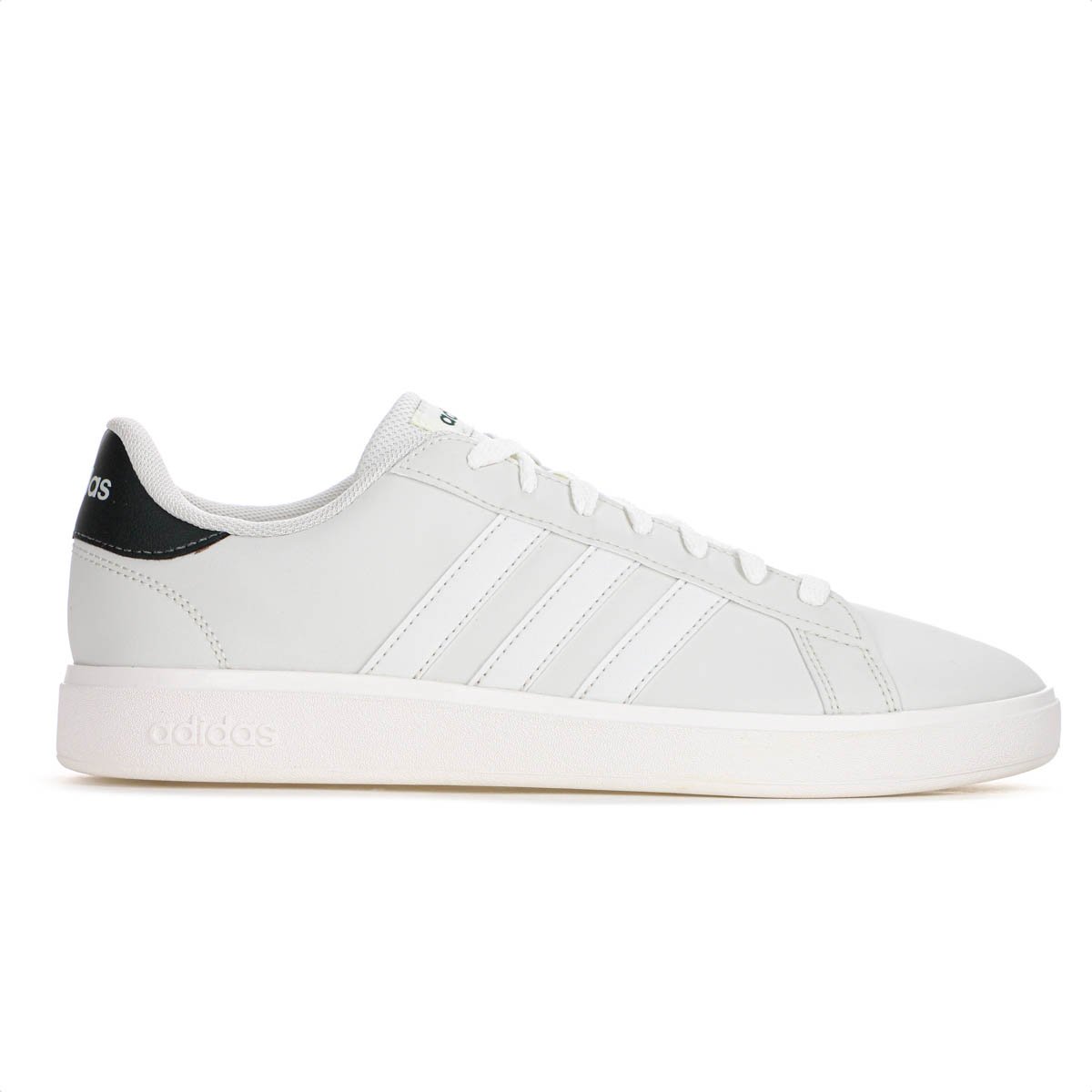 Tenis Adidas Grand Court Base 2.0 Cinza Claro e Verde - Masculino