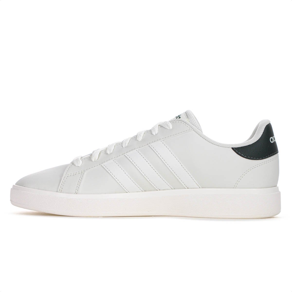 Tenis Adidas Grand Court Base 2.0 Cinza Claro e Verde - Masculino Cinza 2