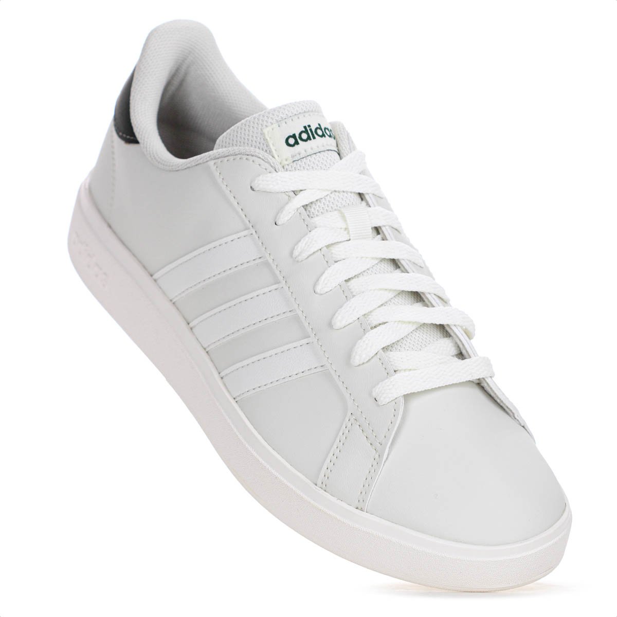 Tenis Adidas Grand Court Base 2.0 Cinza Claro e Verde - Masculino Cinza 5