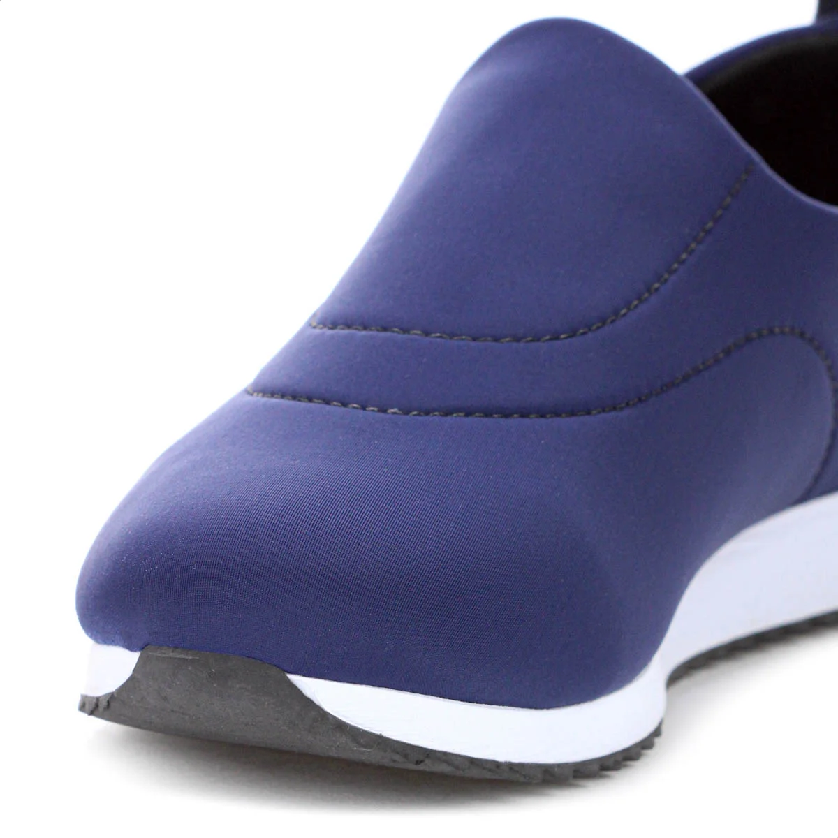 Tenis Usaflex Slip On Elastano Detalhe Costura  Azul Escuro - Feminino Azul 4