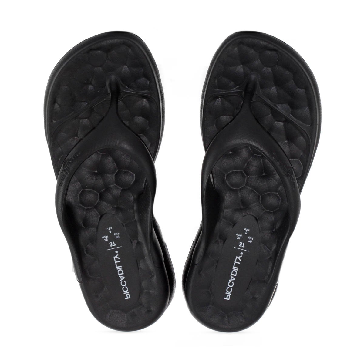 Chinelo Piccadilly Marshmallow Preto - Feminino