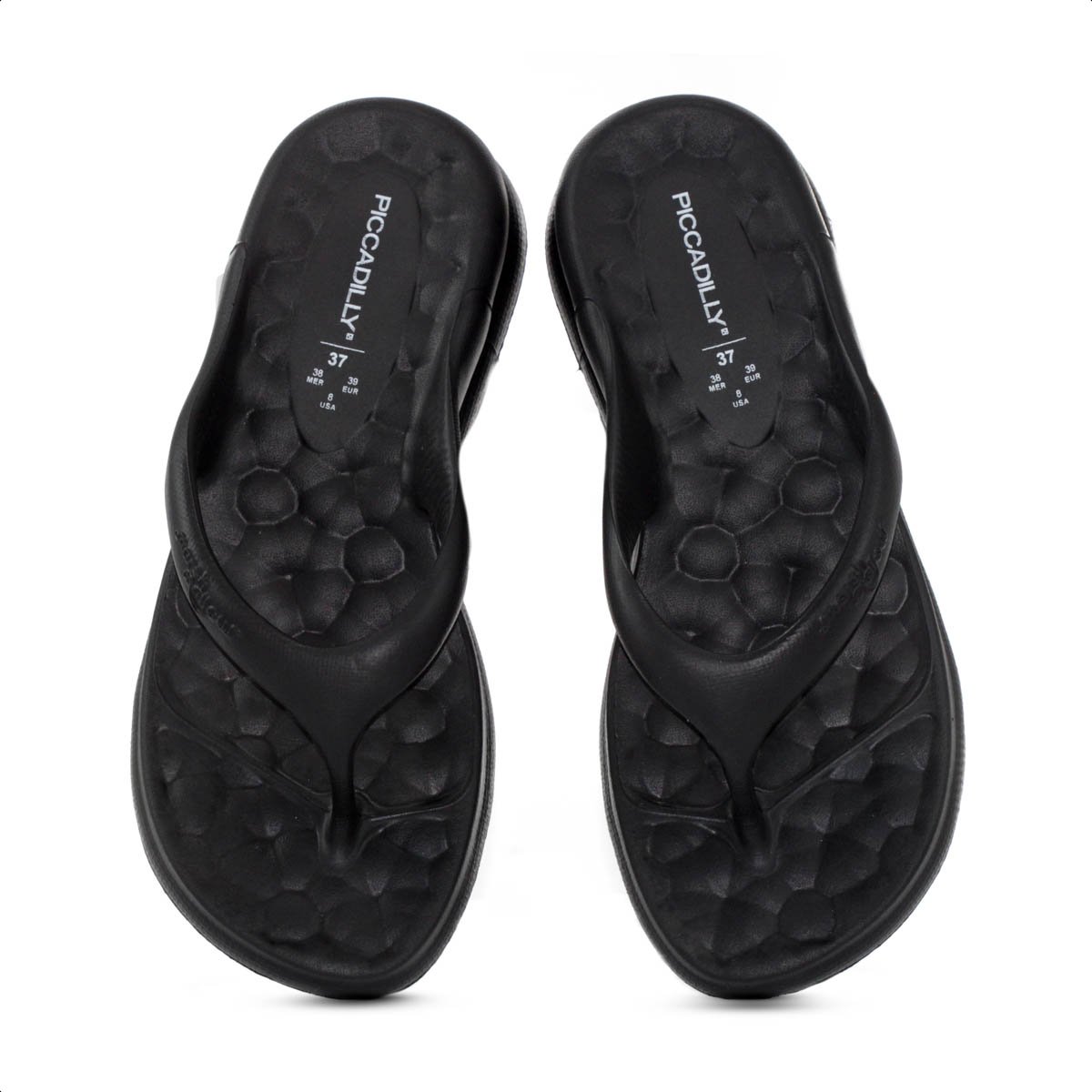 Chinelo Piccadilly Marshmallow Preto - Feminino Preto 6