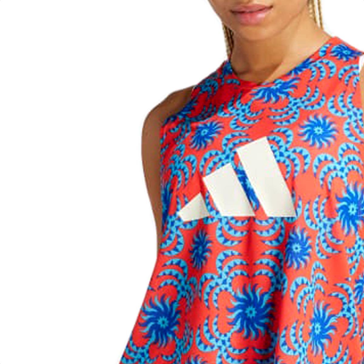Regata Adidas Farm TRN Tank Vermelho e Azul - Feminino Vermelho 5