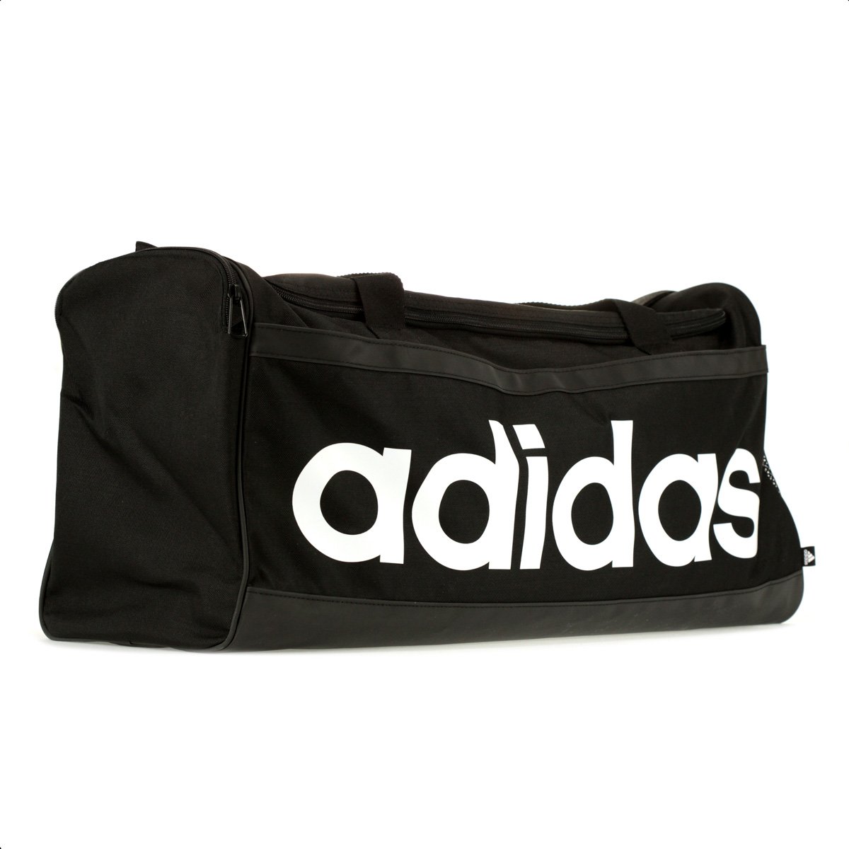 Mala Adidas Duffel Essentials Linear Preta e Branca - Unissex Preto 2