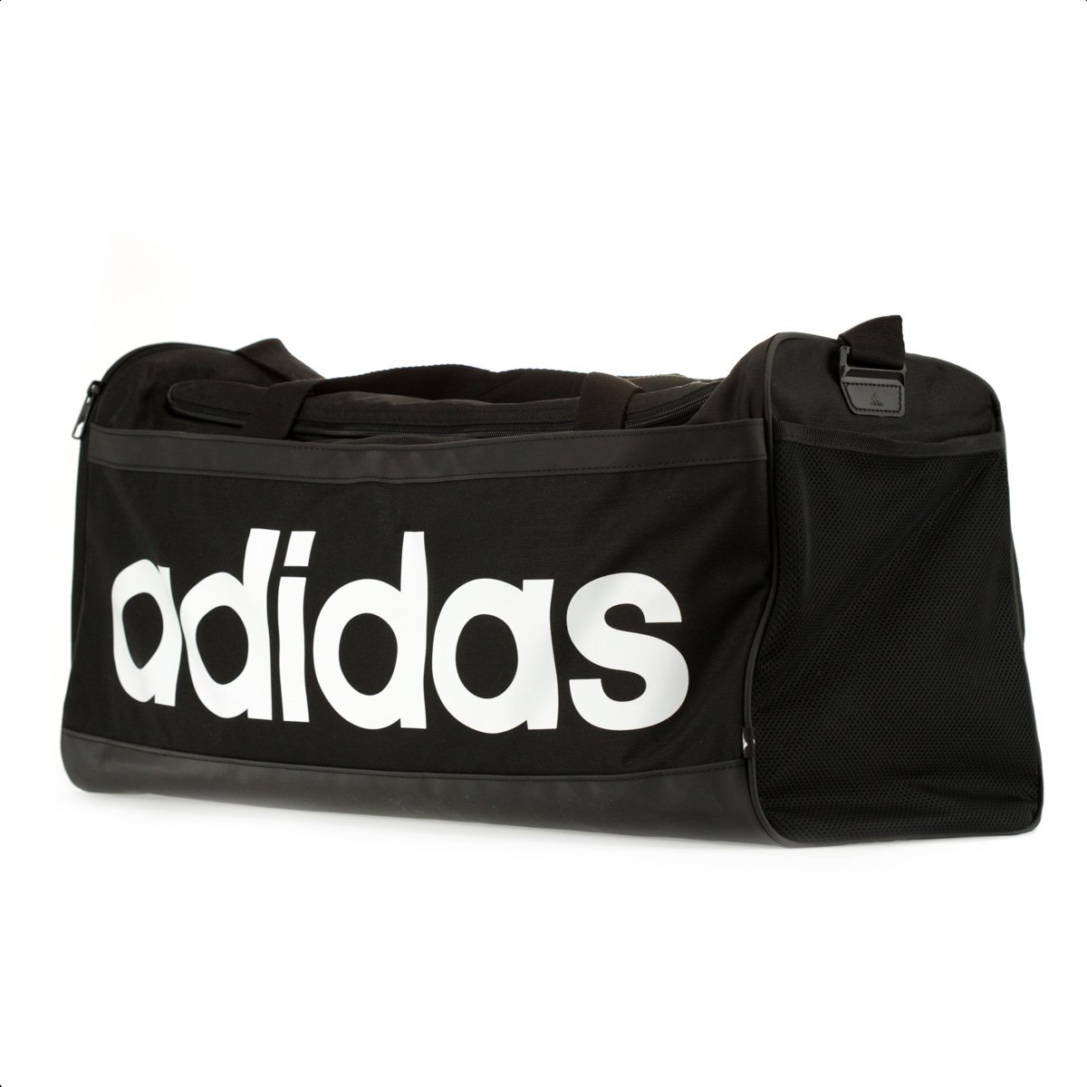 Mala Adidas Duffel Essentials Linear Preta e Branca - Unissex Preto 3