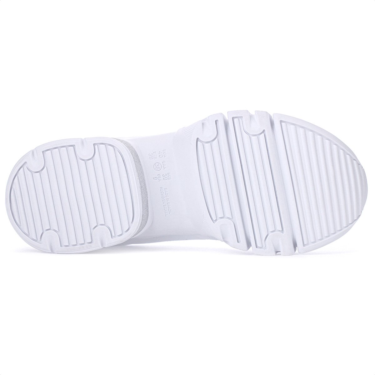 Tenis Ramarim Plataforma VZ Plus Branco e Prata - Feminino Branco 6