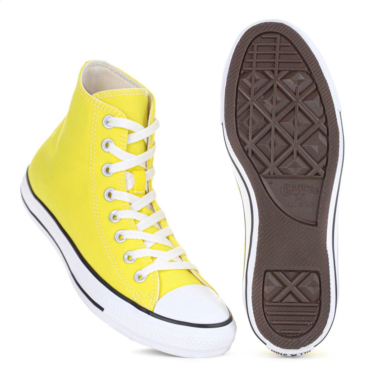 Tenis Converse Chuck Taylor Seasonal All Star Cano Alto Amarelo - Feminino Amarelo 3
