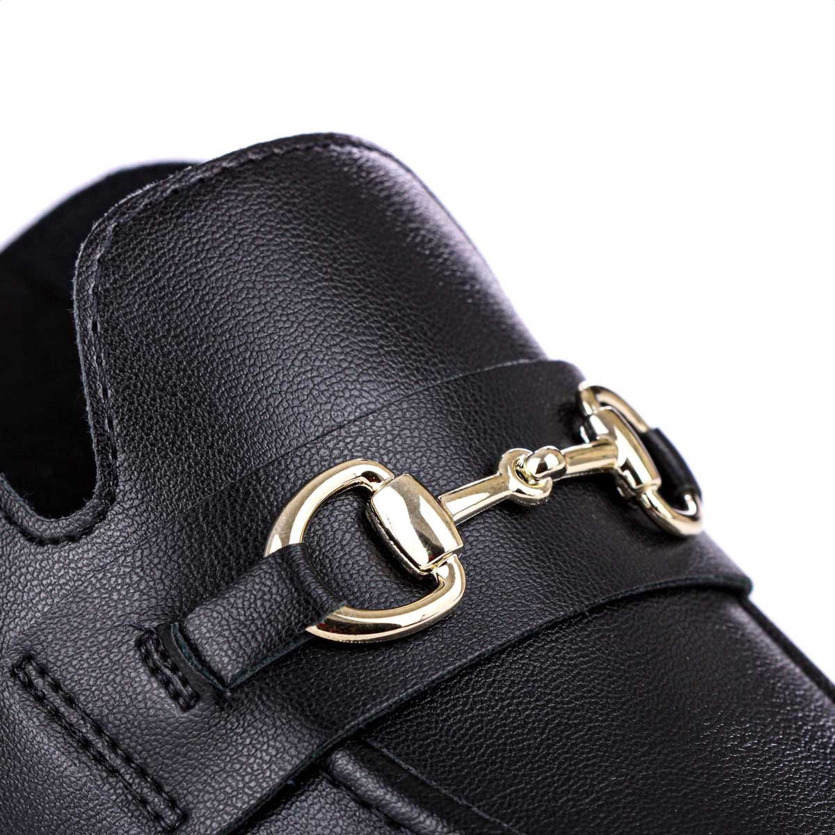 Mule Beira Rio Napa Turim Preto e Dourado - Feminino Preto 11