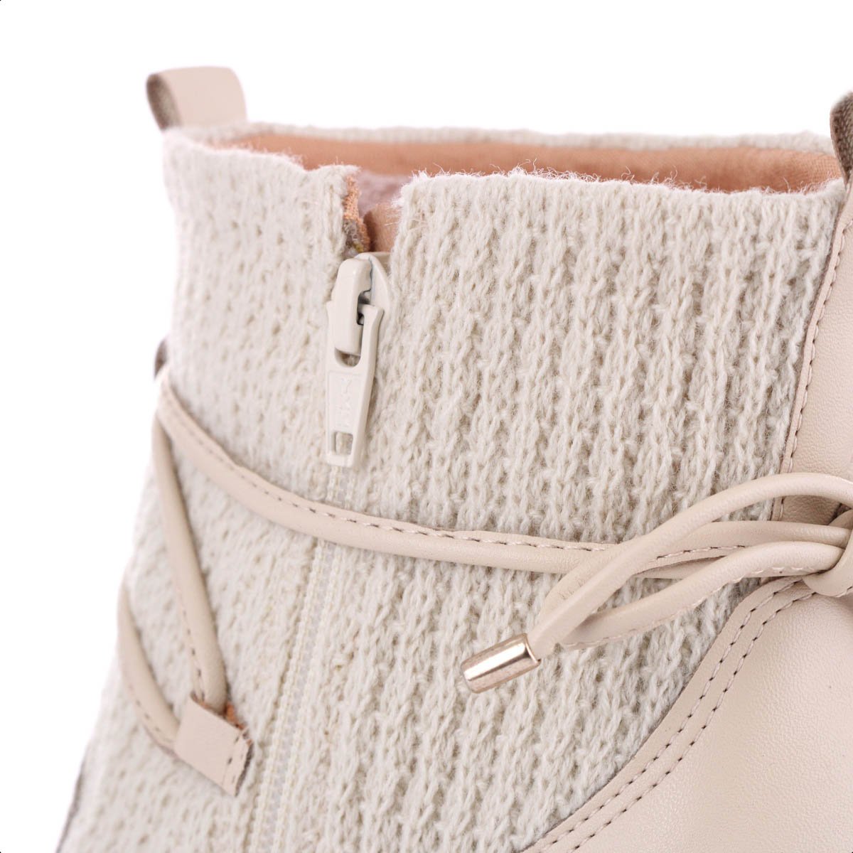 Bota Coturno Ramarim Crochet Bege  - Feminino Bege 8