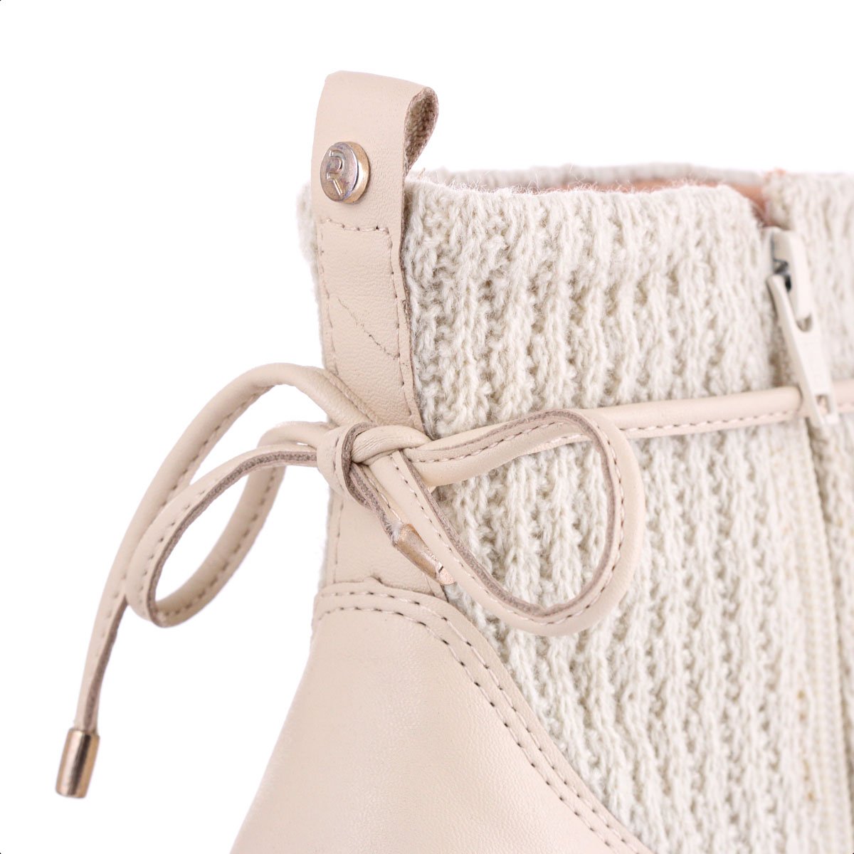 Bota Coturno Ramarim Crochet Bege  - Feminino Bege 9