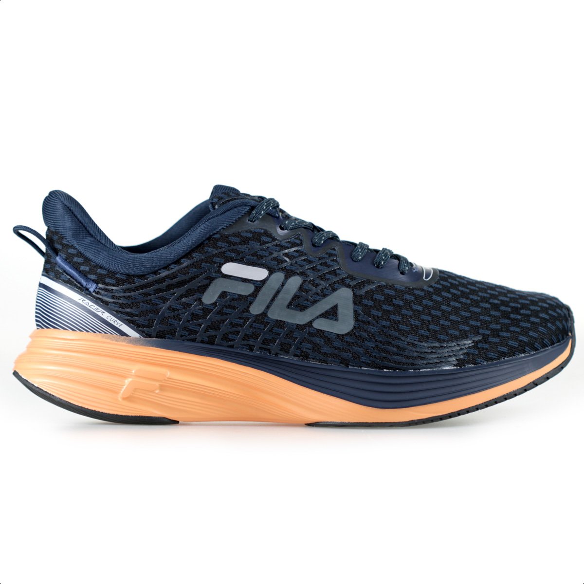 Tenis Fila Racer Curve Marinho e Laranja - Masculino
