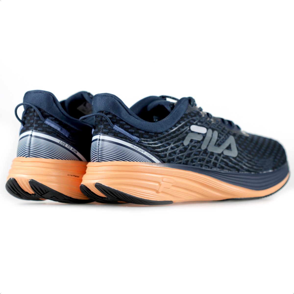 Tenis Fila Racer Curve Marinho e Laranja - Masculino Azul/Laranja 4