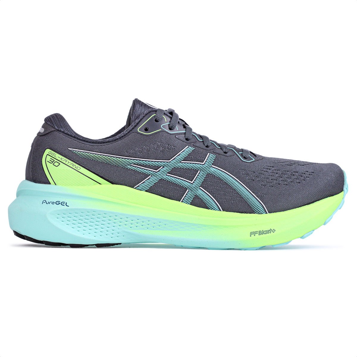 Tenis Asics Gel-Kayano 30 Cinza Verde e Azul - Masculino
