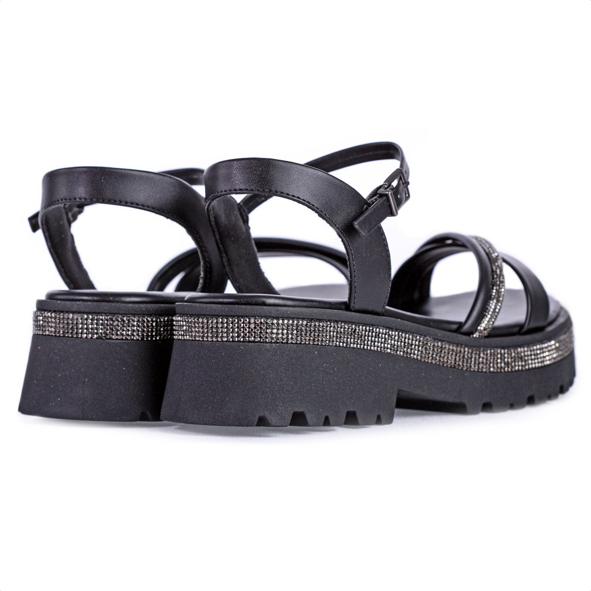 Sandalia Ramarim Anabela Preto Shine - Feminina Preto 6