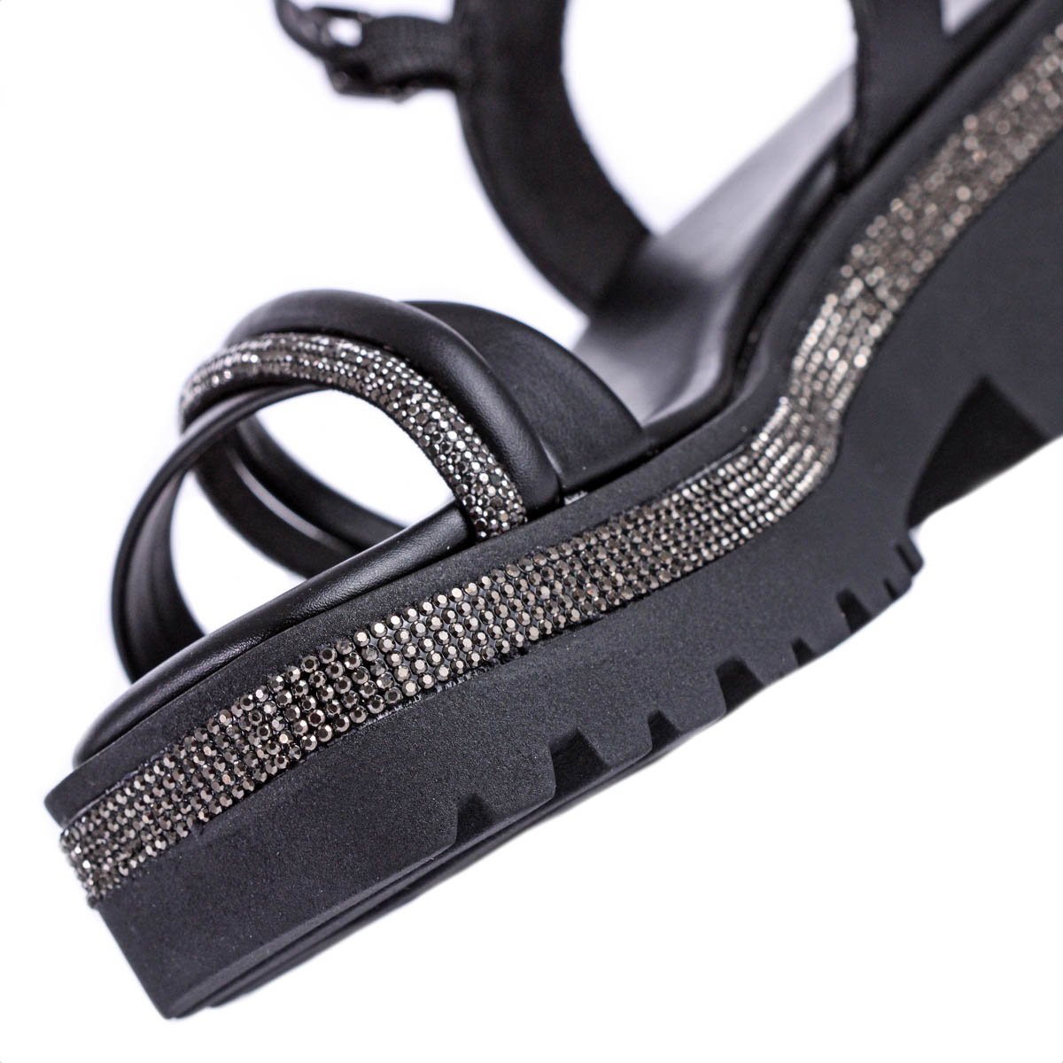 Sandalia Ramarim Anabela Preto Shine - Feminina Preto 9